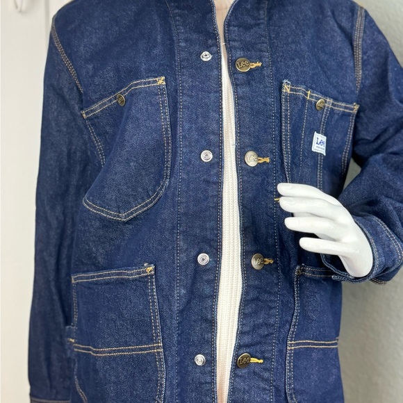LEE 101 '70S WORKWEAR LOCO JACKET BLUE DENIM SIZE SMALL - Picture 7 of 13